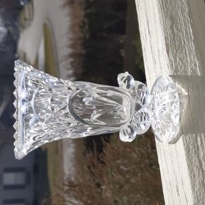 Hofbauer Byrdes Crystal Mini Vase 4" tall Bird Pick Holder Footed